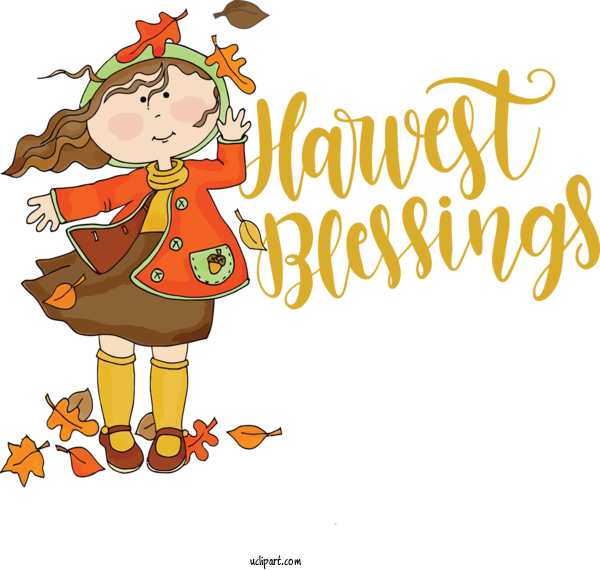 Free Holidays Season Cartoon Drawing For Thanksgiving Clipart Transparent Background