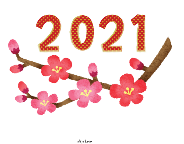 Free Holidays Flower Petal Meter For New Year Clipart Transparent Background