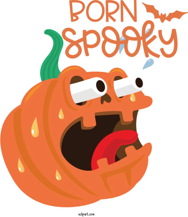 Free Holidays Vegetable Pumpkin Cartoon For Halloween Clipart Transparent Background