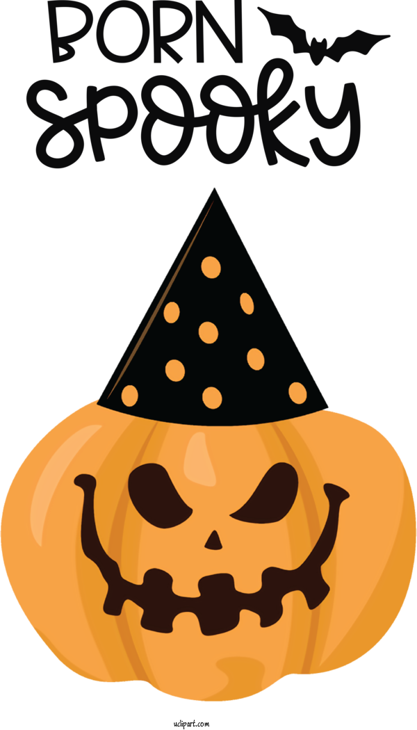 Free Holidays Jack O' Lantern Witch Hat Candy Corn For Halloween Clipart Transparent Background