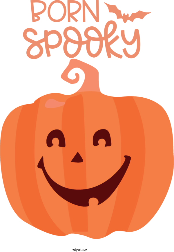 Free Holidays Jack O' Lantern Squash Cartoon For Halloween Clipart Transparent Background