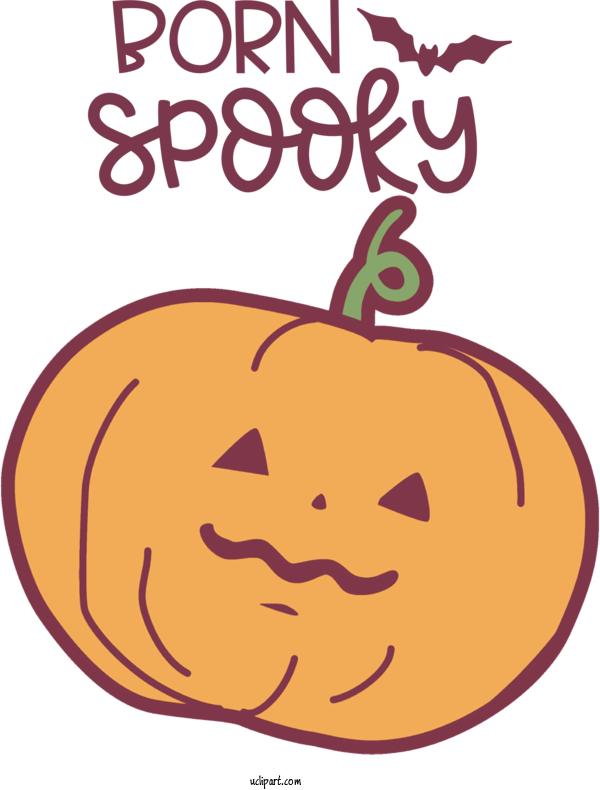 Free Holidays Cartoon Pumpkin Line For Halloween Clipart Transparent Background