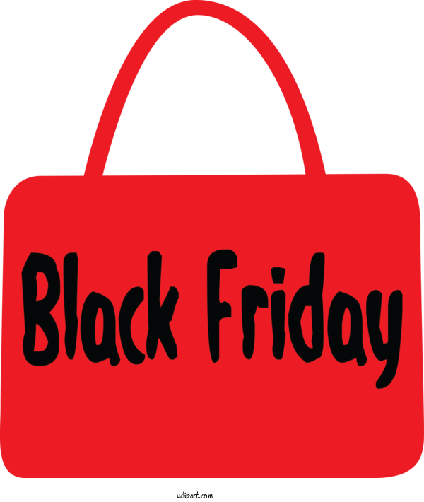 Free Holidays Logo Handbag Red For Black Friday Clipart Transparent Background