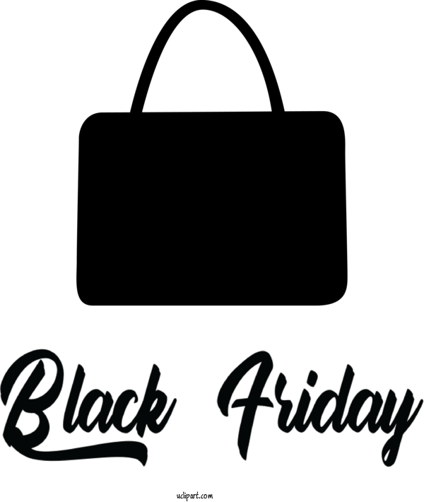 Free Holidays Handbag Black And White Logo For Black Friday Clipart Transparent Background