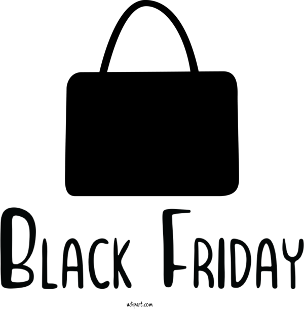Free Holidays Handbag Logo Black And White For Black Friday Clipart Transparent Background