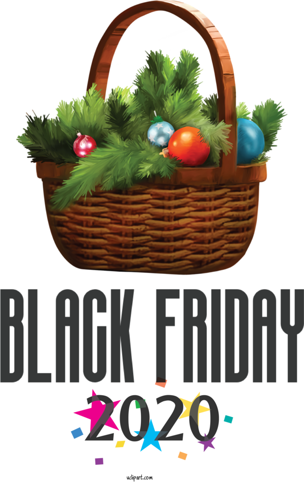 Free Holidays Gift Basket Basket Fruit For Black Friday Clipart Transparent Background