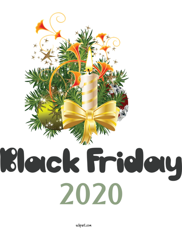 Free Holidays Floral Design Design For Black Friday Clipart Transparent Background