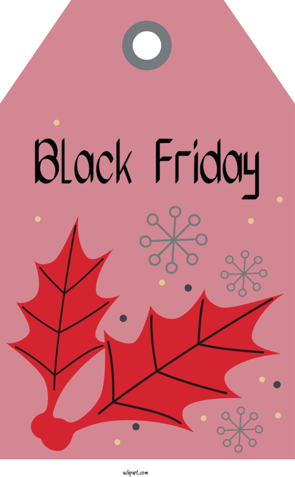 Free Holidays Leaf Design Flower For Black Friday Clipart Transparent Background