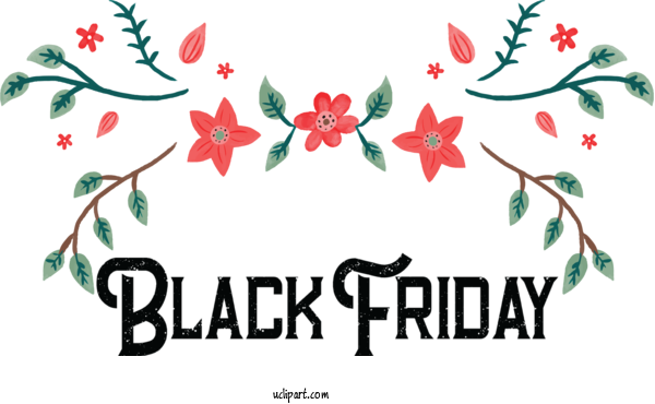 Free Holidays Leaf Design Floral Design For Black Friday Clipart Transparent Background