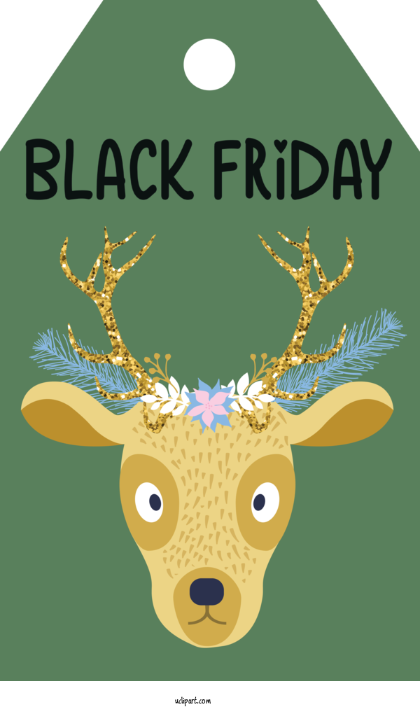 Free Holidays Reindeer Deer Antler For Black Friday Clipart Transparent Background