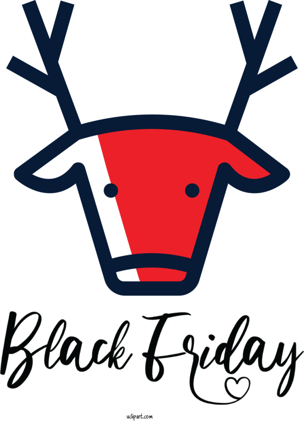 Free Holidays Reindeer Logo Design For Black Friday Clipart Transparent Background
