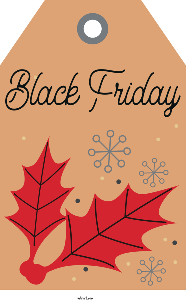 Free Holidays Leaf Design Greeting Card For Black Friday Clipart Transparent Background