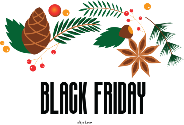 Free Holidays Logo Leaf Tree For Black Friday Clipart Transparent Background