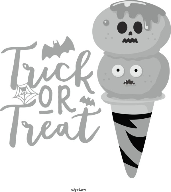 Free Holidays Character Black And White Joint For Halloween Clipart Transparent Background