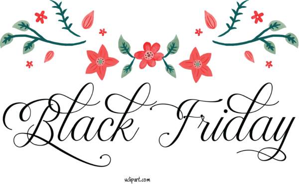 Free Holidays Design Floral Design Leaf For Black Friday Clipart Transparent Background