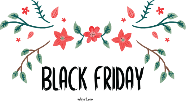 Free Holidays Leaf Floral Design Design For Black Friday Clipart Transparent Background