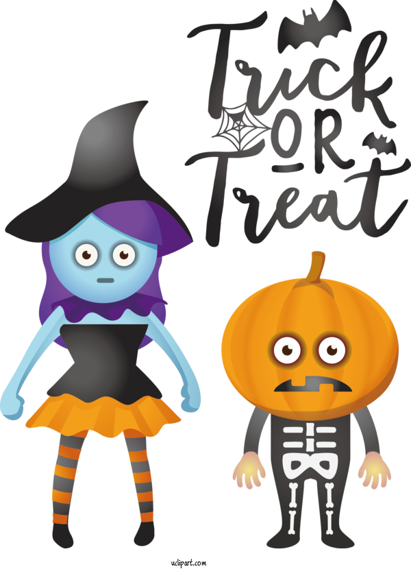 Free Holidays Cartoon Drawing Character For Halloween Clipart Transparent Background