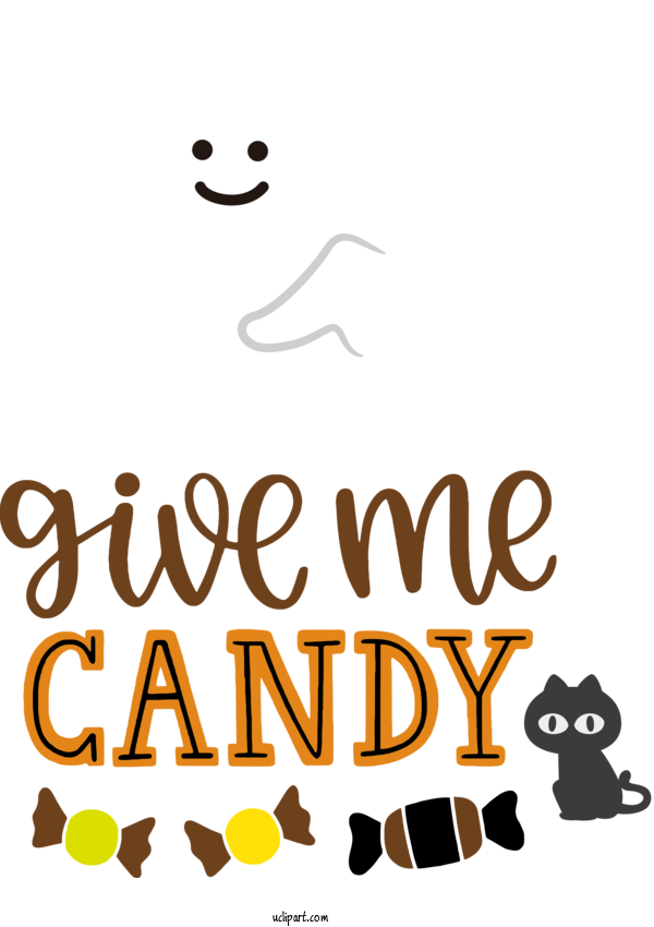 Free Holidays Logo Cartoon Black And White For Halloween Clipart Transparent Background