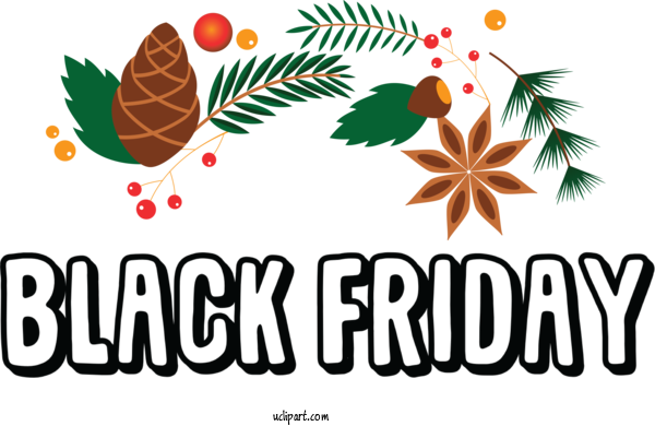 Free Holidays Leaf Logo Tree For Black Friday Clipart Transparent Background
