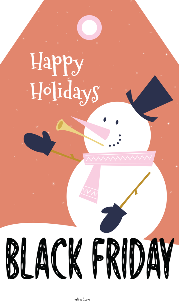 Free Holidays Cartoon Design Poster For Black Friday Clipart Transparent Background