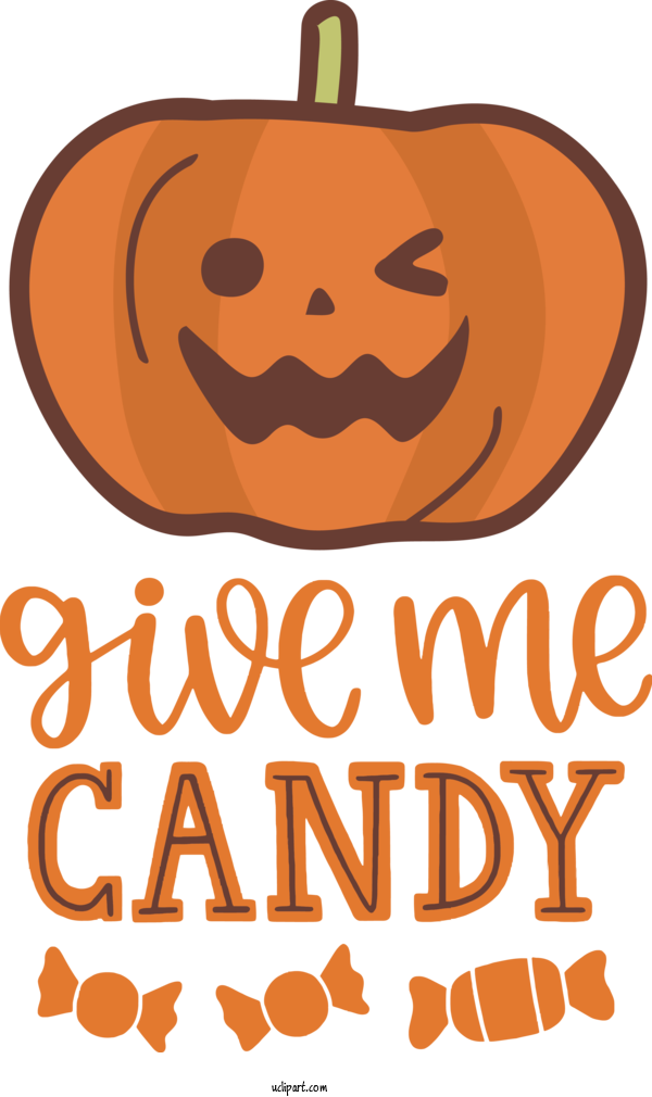 Free Holidays Jack O' Lantern Pumpkin Candy Corn For Halloween Clipart Transparent Background
