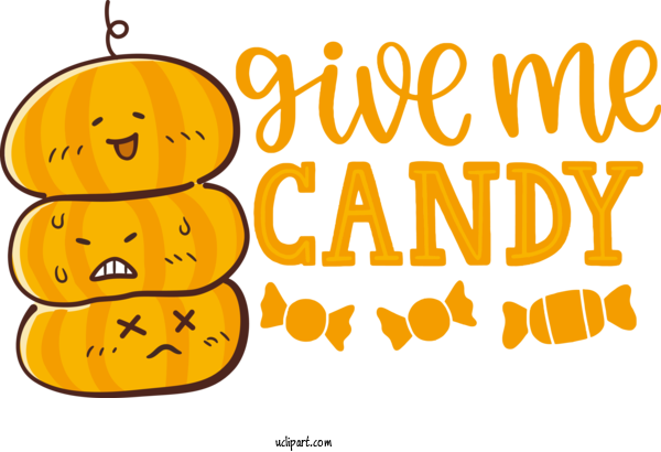 Free Holidays Smiley Cartoon Pumpkin For Halloween Clipart Transparent Background