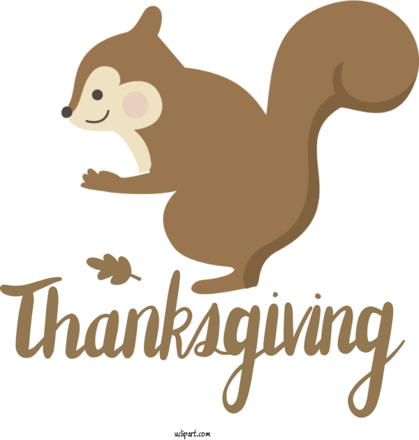 Free Holidays Chipmunks Squirrels Logo For Thanksgiving Clipart Transparent Background