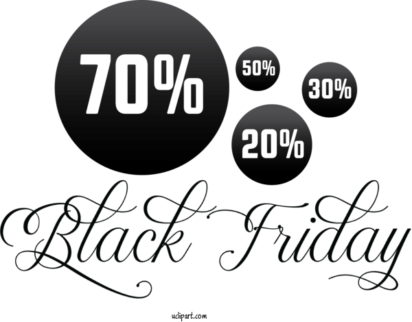 Free Holidays Black And White Logo Design For Black Friday Clipart Transparent Background
