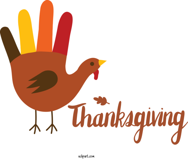 Free Holidays Landfowl Chicken Turkey For Thanksgiving Clipart Transparent Background