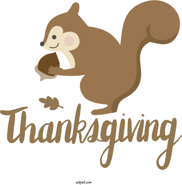 Free Holidays Squirrels Cat Logo For Thanksgiving Clipart Transparent Background