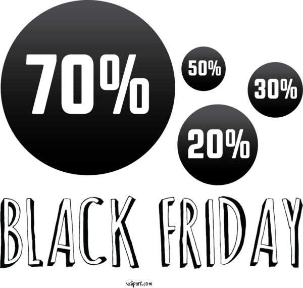 Free Holidays Logo Black And White Font For Black Friday Clipart Transparent Background