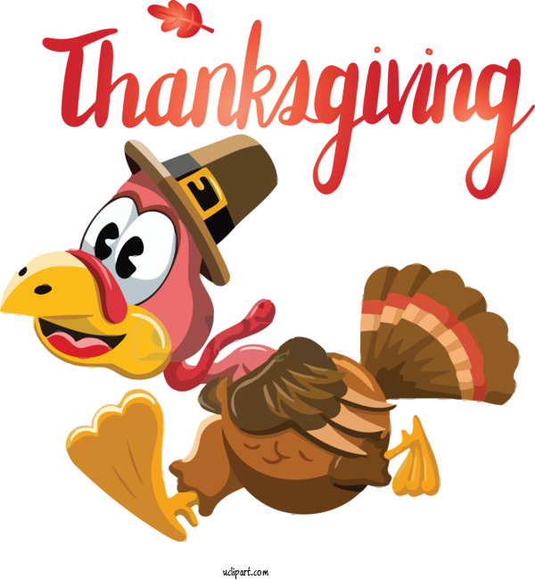 Free Holidays Turkey Meat Royalty Free Cartoon For Thanksgiving Clipart Transparent Background