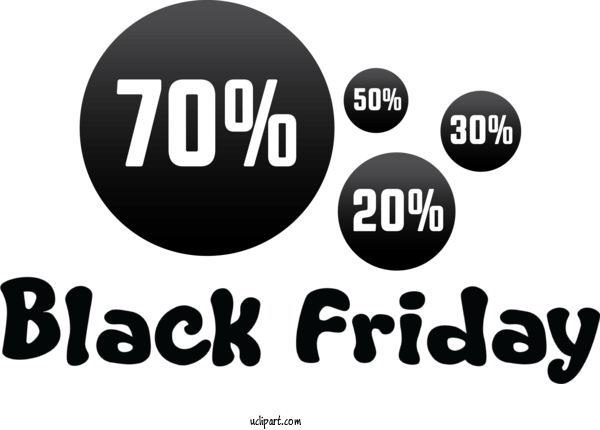 Free Holidays Logo Black And White Font For Black Friday Clipart Transparent Background