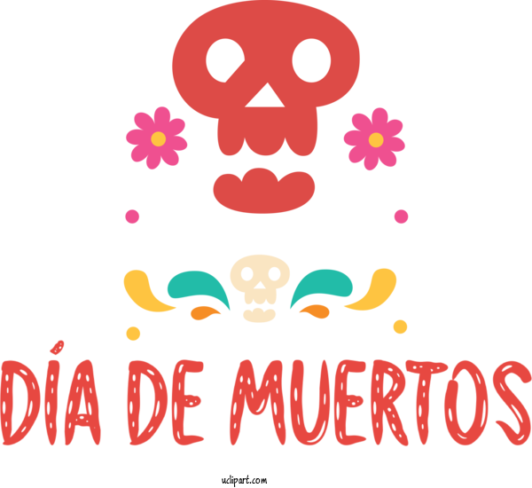 Free Holidays Logo Cartoon Design For Day Of The Dead Clipart Transparent Background