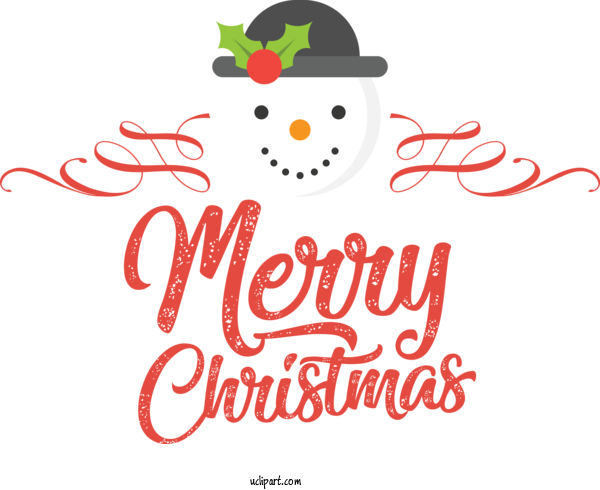 Free Holidays Logo Character Snowman For Christmas Clipart Transparent Background