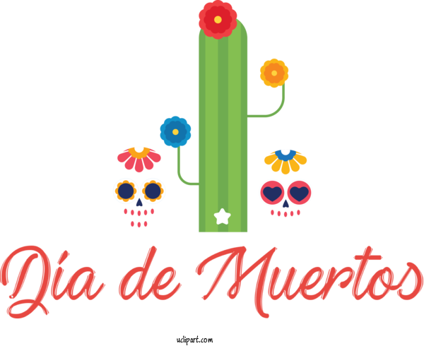Free Holidays Logo Flower Line For Day Of The Dead Clipart Transparent Background