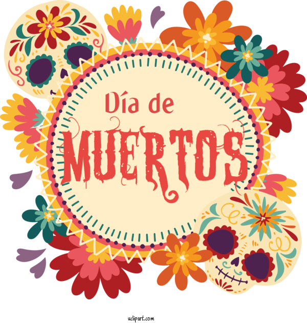 Free Holidays Floral Design Line Meter For Day Of The Dead Clipart Transparent Background