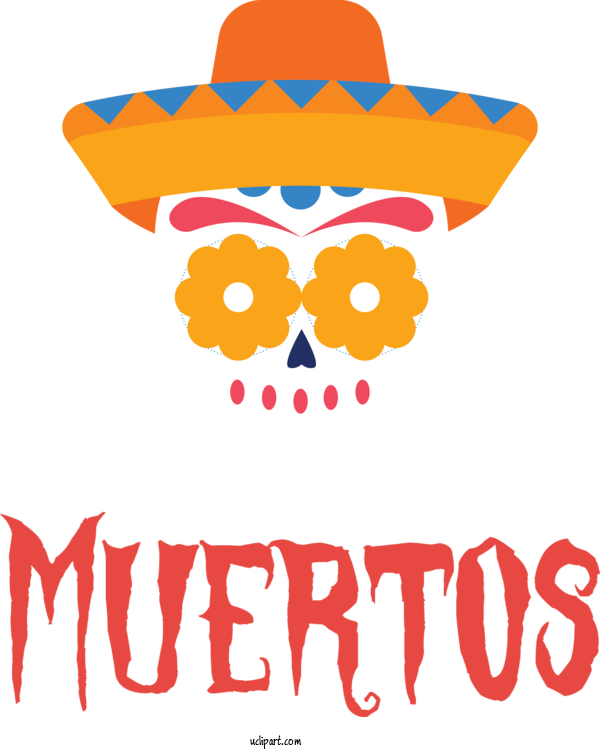 Free Holidays Logo Design Hat For Day Of The Dead Clipart Transparent Background
