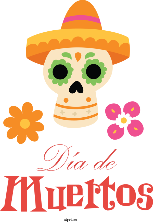Free Holidays Party Hat Hat Line For Day Of The Dead Clipart Transparent Background