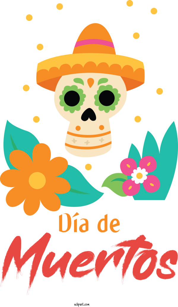 Free Holidays Cartoon Smiley Flower For Day Of The Dead Clipart Transparent Background