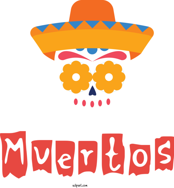 Free Holidays Logo Eyewear Line For Day Of The Dead Clipart Transparent Background