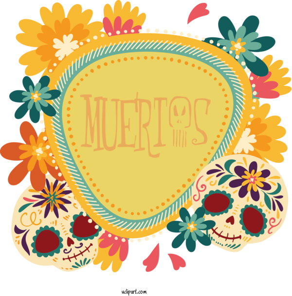 Free Holidays Floral Design Design Flora For Day Of The Dead Clipart Transparent Background