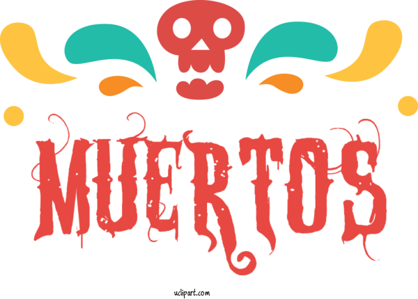 Free Holidays Logo Design Cartoon For Day Of The Dead Clipart Transparent Background