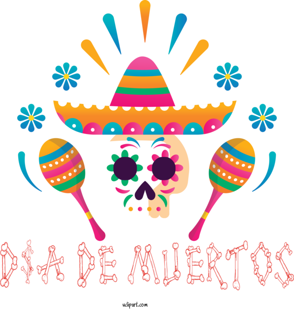 Free Holidays Meter Line Infant For Day Of The Dead Clipart Transparent Background