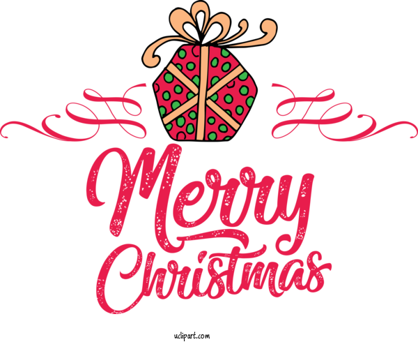 Free Holidays Logo Christmas Decoration Design For Christmas Clipart Transparent Background