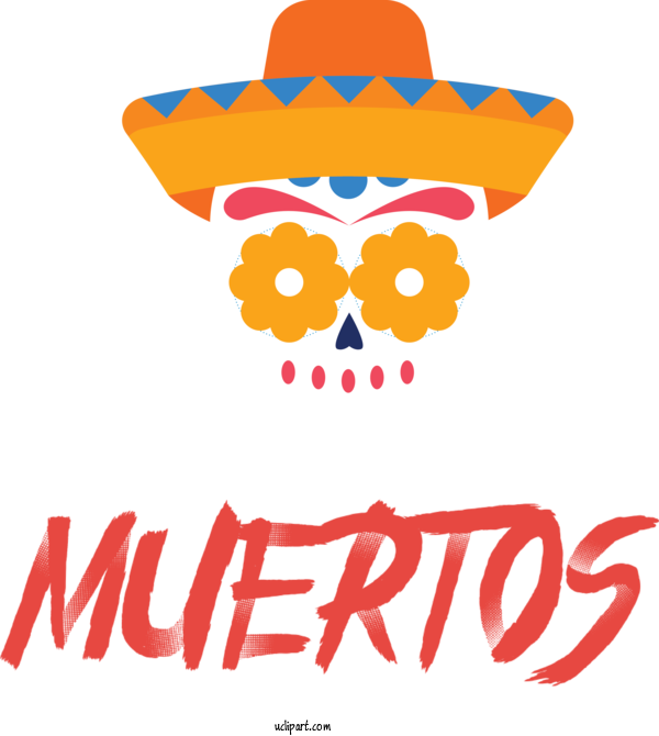Free Holidays Logo For Day Of The Dead Clipart Transparent Background
