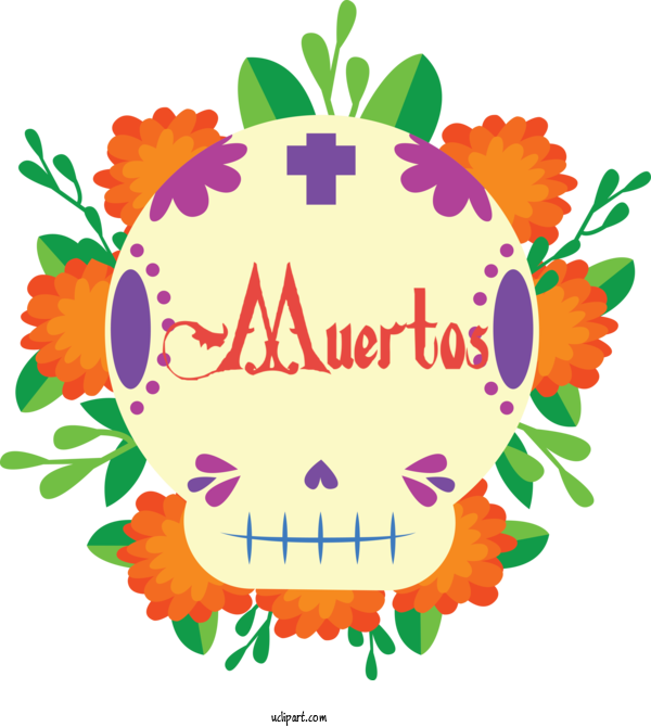 Free Holidays Day Of The Dead Calavera Dia De Los Muertos For Day Of The Dead Clipart Transparent Background