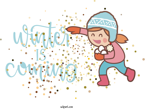 Free Nature Cartoon Character Happiness For Winter Clipart Transparent Background