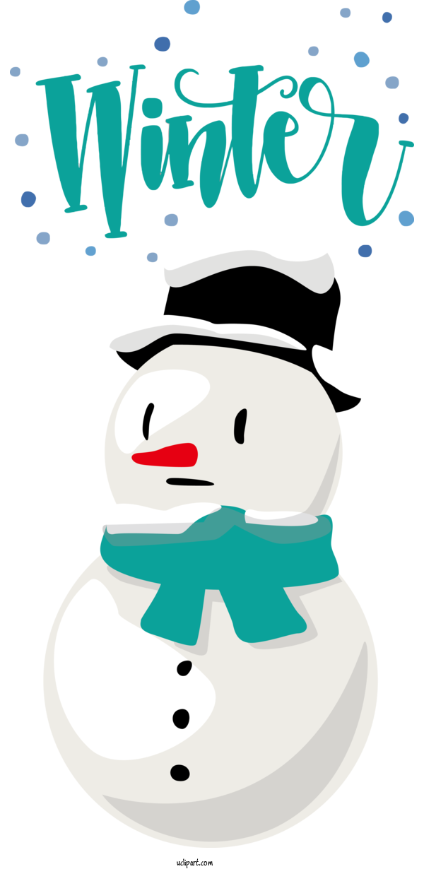 Free Nature Cartoon Snowman Line For Winter Clipart Transparent Background