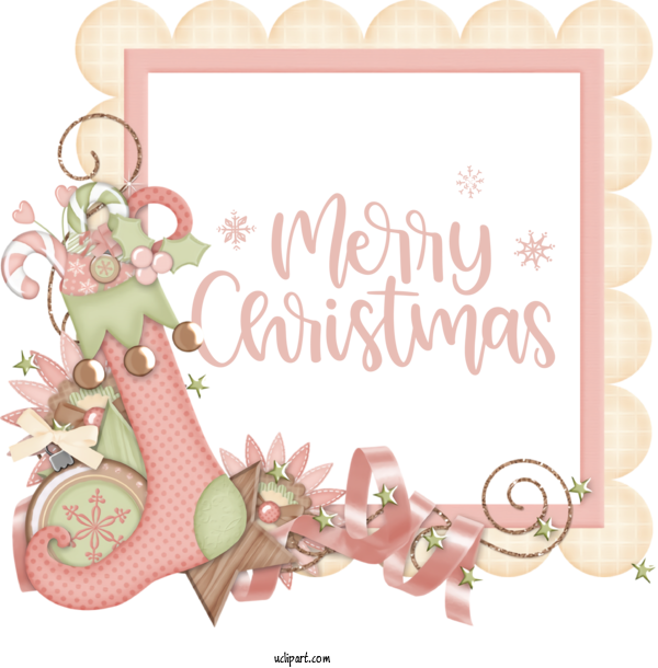 Free Holidays Greeting Card Picture Frame For Christmas Clipart Transparent Background